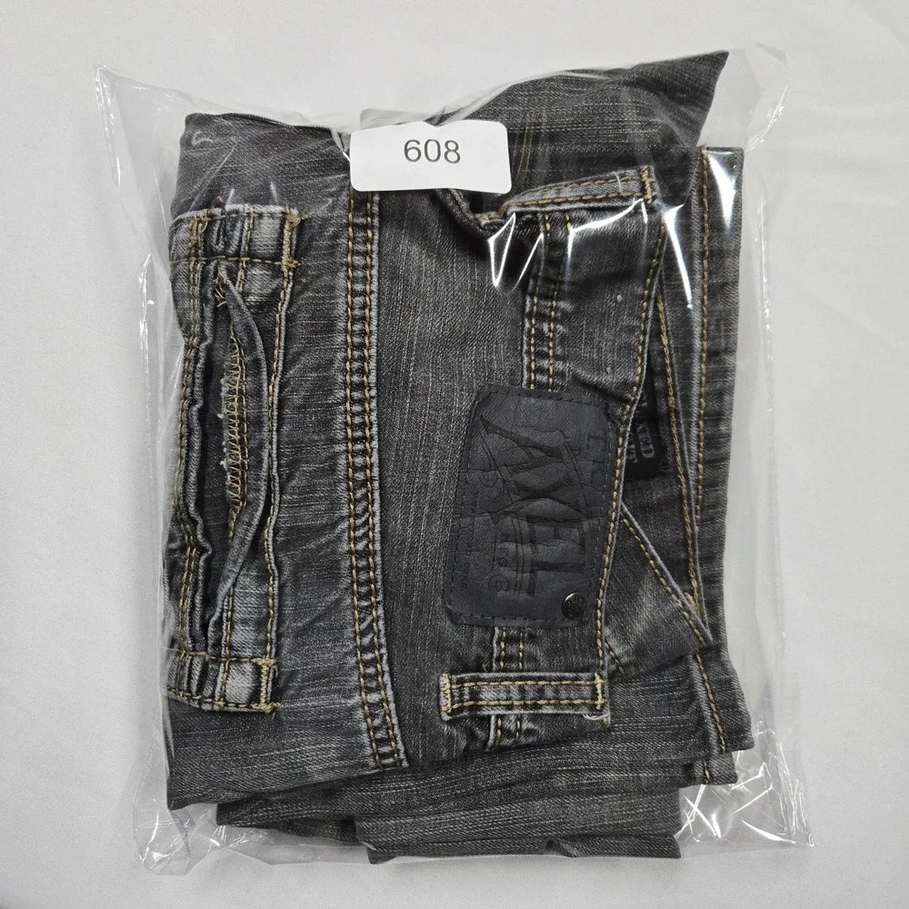 T.K. Axel Black Rock Relaxed Straight Jeans Mens 30x30 Gray Denim